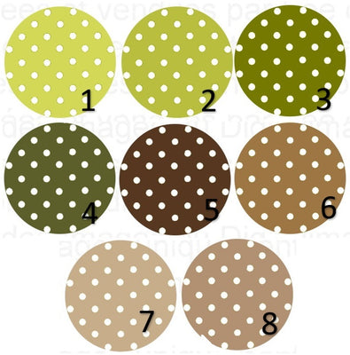 Cabochon en verre pois