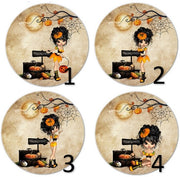 Cabochon en verre miss citrouille