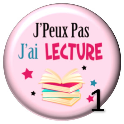 Cabochon en verre j'peux pas j'ai lecture